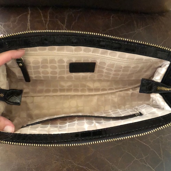 Kate Spade Patent Crocodile Pattern Clutch - Picture 3 of 4
